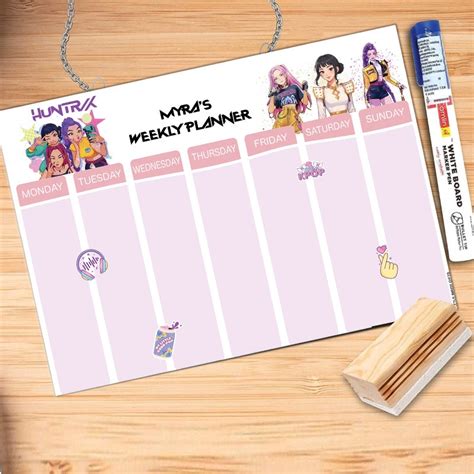 Stay Organized with Personalized Weekly Planners Unicorn for Kids ...