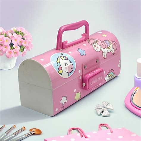 Personalized Kids Pencil Box With Password Security / Kids Makeup kit ...