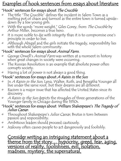 PPT - What is a “hook” sentence? PowerPoint Presentation, free download ...