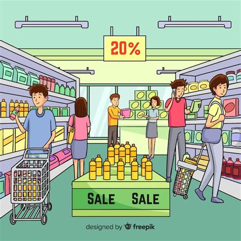 Supermarket drawing Images - Free Download on Freepik