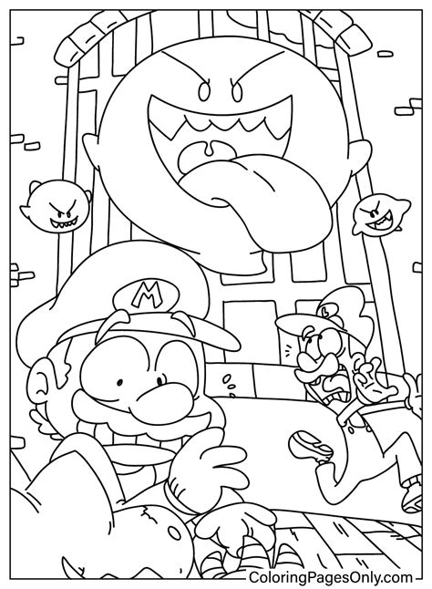 Evil Mario Coloring Pages 的图像结果