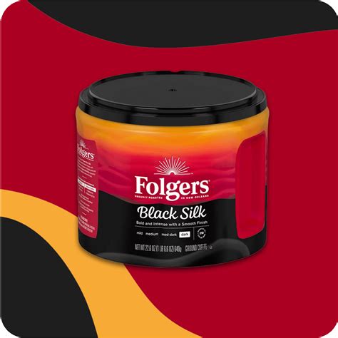 Folgers Black Silk Ground Coffee, Smooth Dark Roast Coffee, 22.6Ounce ...