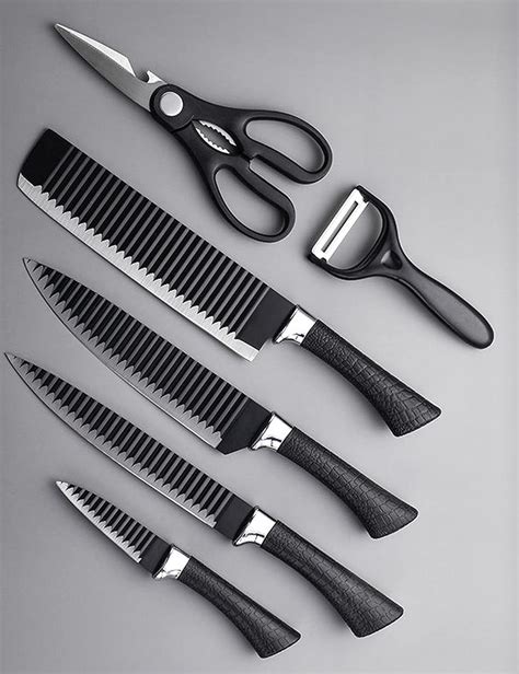 Buy GOTTIDO Black Kitchen Knives Set with Giftbox,6 Pieces Kitchen ...