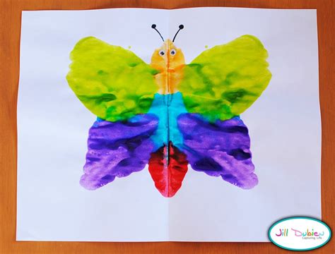 Symmetrical Butterflies | Butterfly crafts, Crafts, Kids art projects