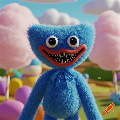 A blue, furry monster with big eyes and a wide mouth full of sharp ...