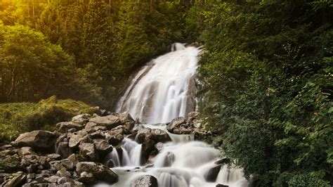 Download wallpaper 3840x2160 waterfall, stones, rocks, stream, water ...