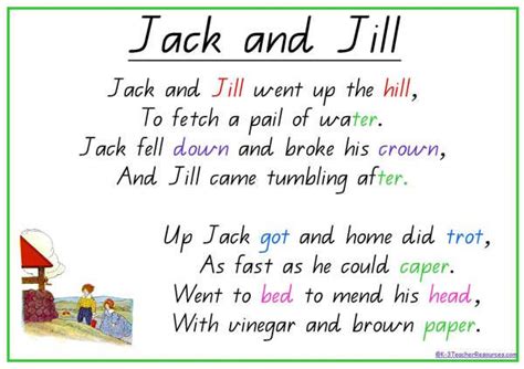 Jack and Jill Nursery Rhyme