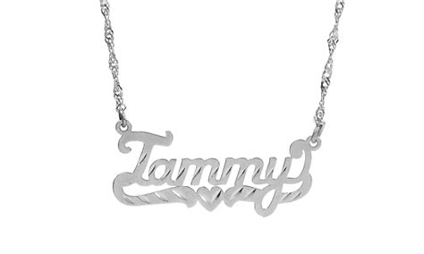 Diamond Cut Custom Name Necklace - From $4.50 - Dayton | Groupon