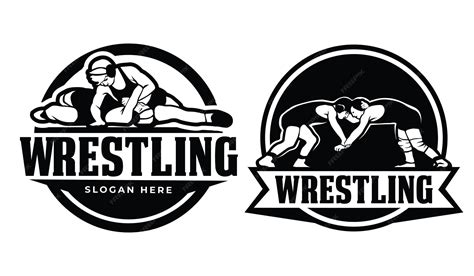 Premium Vector | Set wrestling logo design template