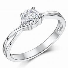 Engagement Rings Sale White Gold by 9ct White Gold Half Carat Solitaire Twist Engagement Rings Sale White Gold