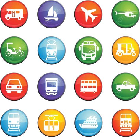 Transport Icon Set Vector Car Yacht Vector, Vector, Car, Yacht PNG and ...