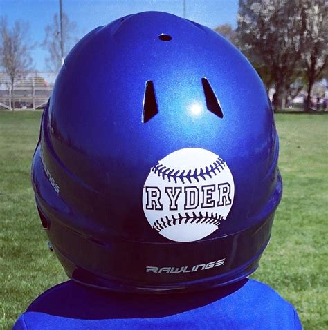 BASEBALL HELMET DECAL Softball Helmet Decal Baseball Name - Etsy