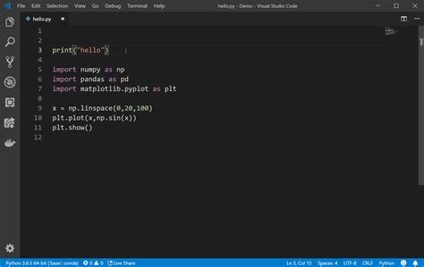 Image result for Visual Studio Code Python Plotting