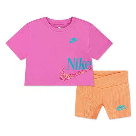 Girls 4-6x Nike Wildflower Boxy T-shirt & Biker Shorts 2-Piece Set