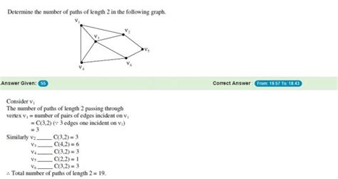 Graph Theory: How to find no of paths of length 2 in the below graph