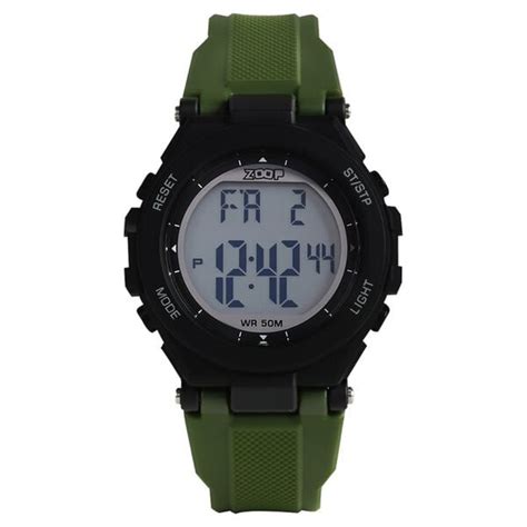 Buy Online Zoop Digital Watch with Black Case, Digital Dial & Green ...