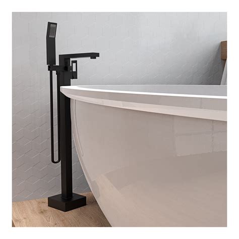Matte Black Roman Bathtub Faucet – Complete model - Floor Mount Bathtub ...