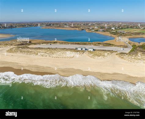 aerial view of sagg main beach Stock Photo - Alamy