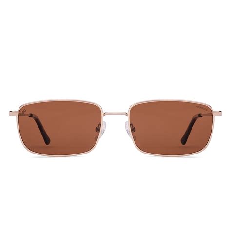 Brown Gold Full Rim Rectangle Vincent Chase Polarized Metal VC S19022 ...