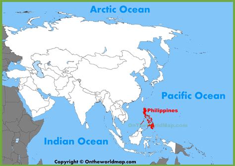 Philippines location on the Asia map - Ontheworldmap.com