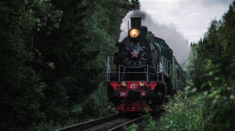 Download wallpaper 1920x1080 train, railway, rails, smoke full hd, hdtv ...