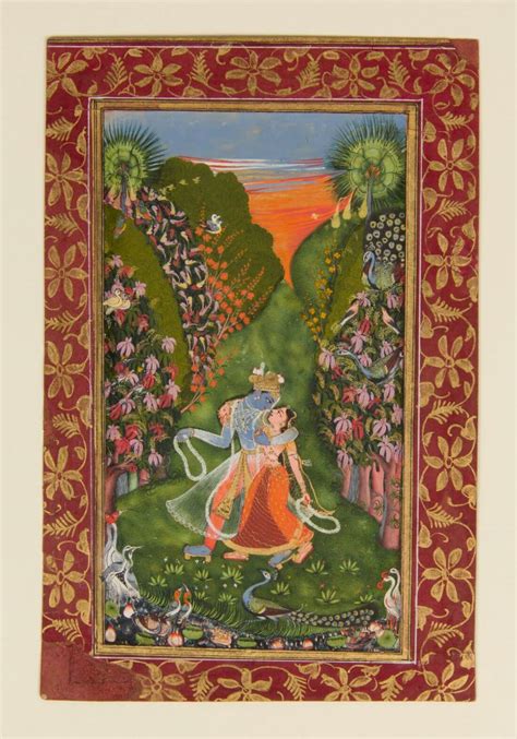 Radha And Krishna In A Flower Grove - Kotah Rajasthan School 18th ...