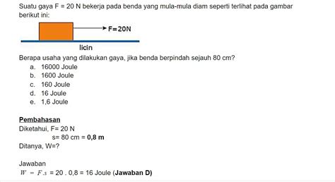 Contoh Soal Energi: Materi Fisika SMA