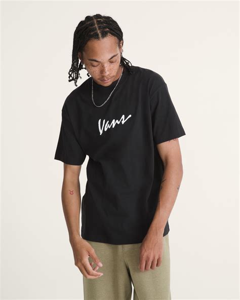 Classic Script T-Shirt en Black / White | Vans CA
