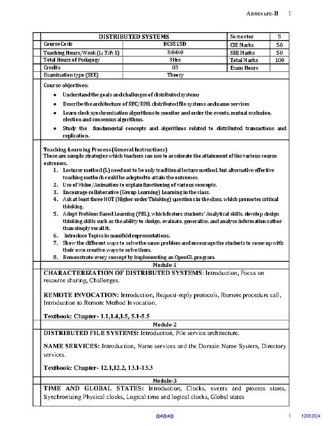 6th Sem Syllabus Overview for All Courses and Electives - Studocu