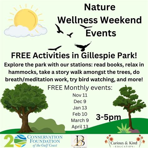 Nature Wellness Weekend Event, Gillespie Park, Sarasota, 11 November ...
