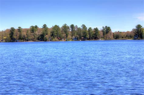 Across the lake shoreline at Twin Lakes State Park, Michigan image ...