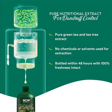 Buy Green Tea & Tea Tree Anti Dandruff Shampoo Online At Best Price