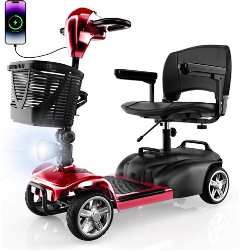 Amazon.com: Enclosed Mobility Scooter for Seniors, All-Weather 4 Wheel ...