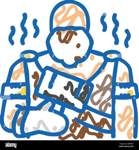 hephaestus greek god mythology icon doodle illustration Stock Vector ...