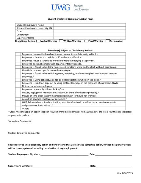 10+ Disciplinary Action Form Examples to Download