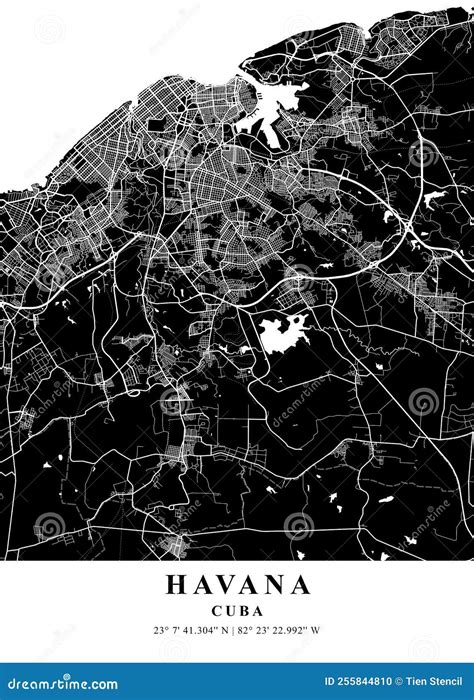 Map Of Cuba Black Thick Outline Highlighted With Neighbor Countries Cartoon Vector ...