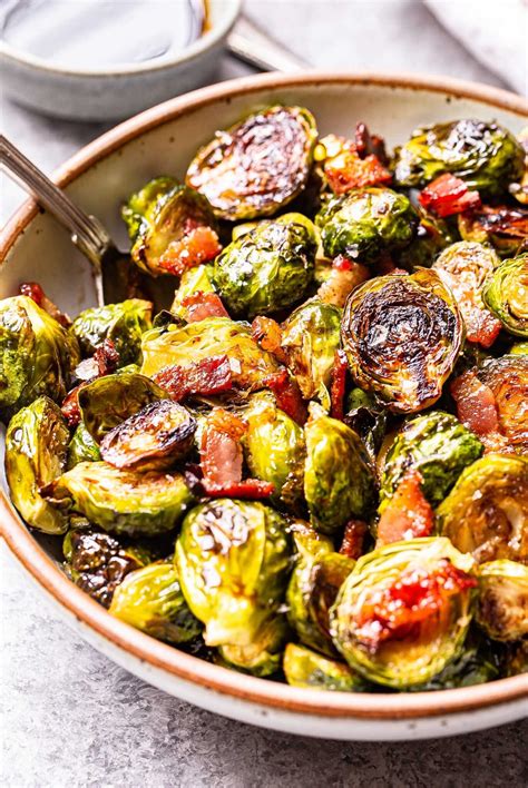 Balsamic Maple Roasted Brussels Sprouts with Bacon - Recipe Runner