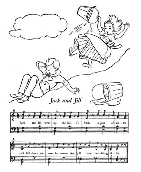 BlueBonkers: Jack and Jill, Free Printable Nursery Rhymes Lyrics Sheets ...