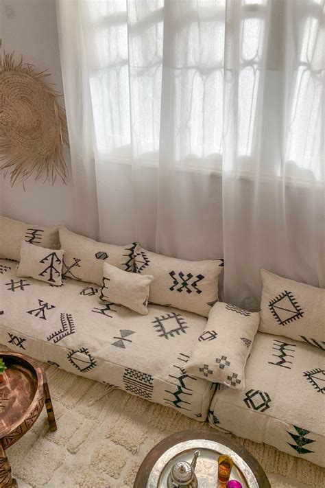 Moroccan Living Room Floor Seating - Corner Floor Sofa