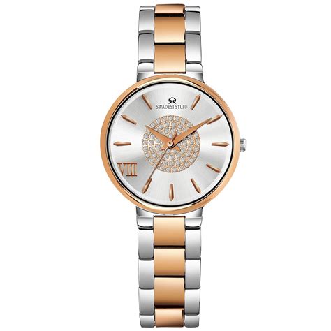 Buy SWADESI STUFF Classique Crystalline 2Tone Daimond Studded Dial ...