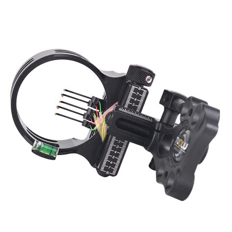 Micro Adjust 5 Pin .019 Compound Bow Archery Sight - Short Pole Black ...