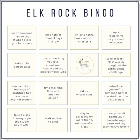 Elk Rock Bingo — Elk Rock Yoga