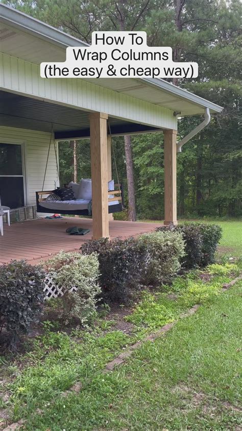 How to Wrap Porch Posts with Wood in 2025 | Porch post wraps, How to ...