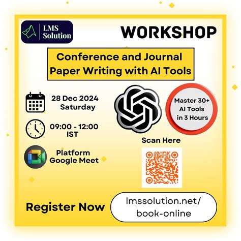 Online Workshop on Conference and journal paper writing with AI tools
