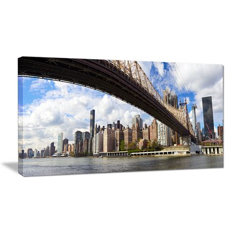 NYC Queensboro Bridge Panorama - Cityscape Photo Metal Wall Art ...