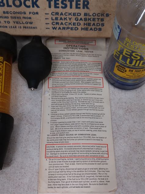 Block Tester Combustion Leak Test Kit NAPA 700-1006 - Made in USA for ...