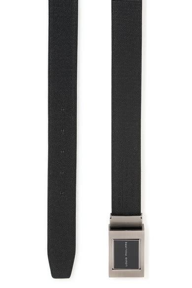 Buy Men Black Textured Leather Formal Belt Online - 585166 | Louis Philippe
