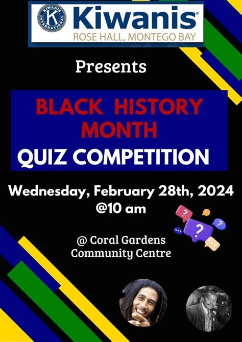 Kiwanis Club of Rose Hall, Black history month Primary School Quiz ...