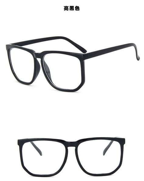 2018复古平光镜简约造型眼镜框女款大框装饰男方形眼镜架可配近视-阿里巴巴