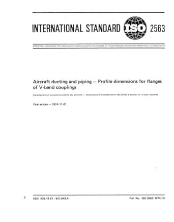 ISO 2563:1974, Aircraft ducting and piping - Profile dimensions for ...